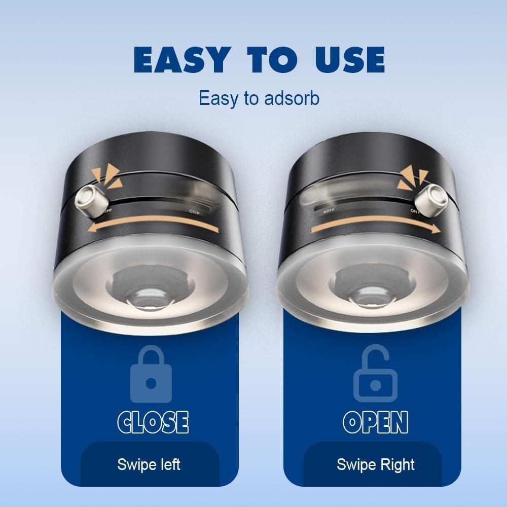 Vacuum Magnetic Suction Phone/Tablet Holder – 360° Rotatable, Double-Sided Grip, Heavy Duty